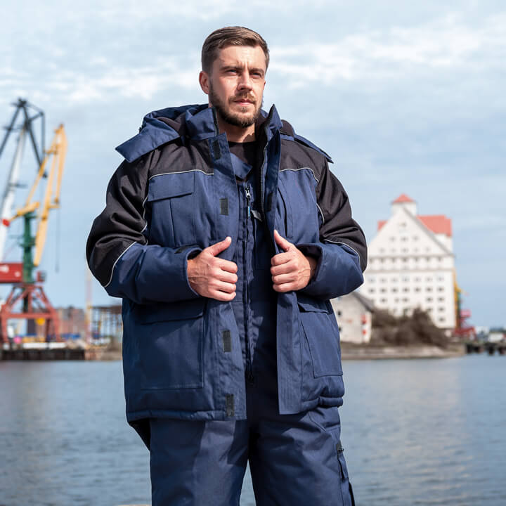 Купить Куртка зимняя рабочая Винтер Балтсейфти (WINTER Baltsafety) синий/черный (PRO-WINTER-JNB) оптом от производителя